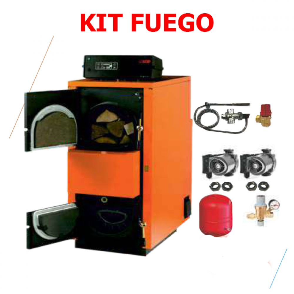 KIT FUEGO - Caldeira a Lenha de Chama Invertida 29Kw - STEP KIT FUEGO - Caldeira a Lenha de Chama Invertida 29Kw - STEP